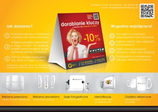  Projektowanie i wykonanie materiałów reklamowych – Angels Advert