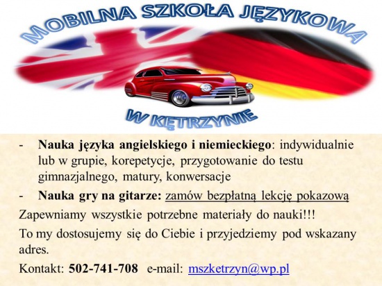Korepetycje z języka angielskiego Kętrzyn, język angielski